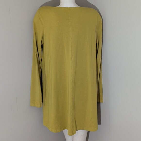 Bryn Walker Mustard Chartreuse Tunic top XL - Picture 3 of 7